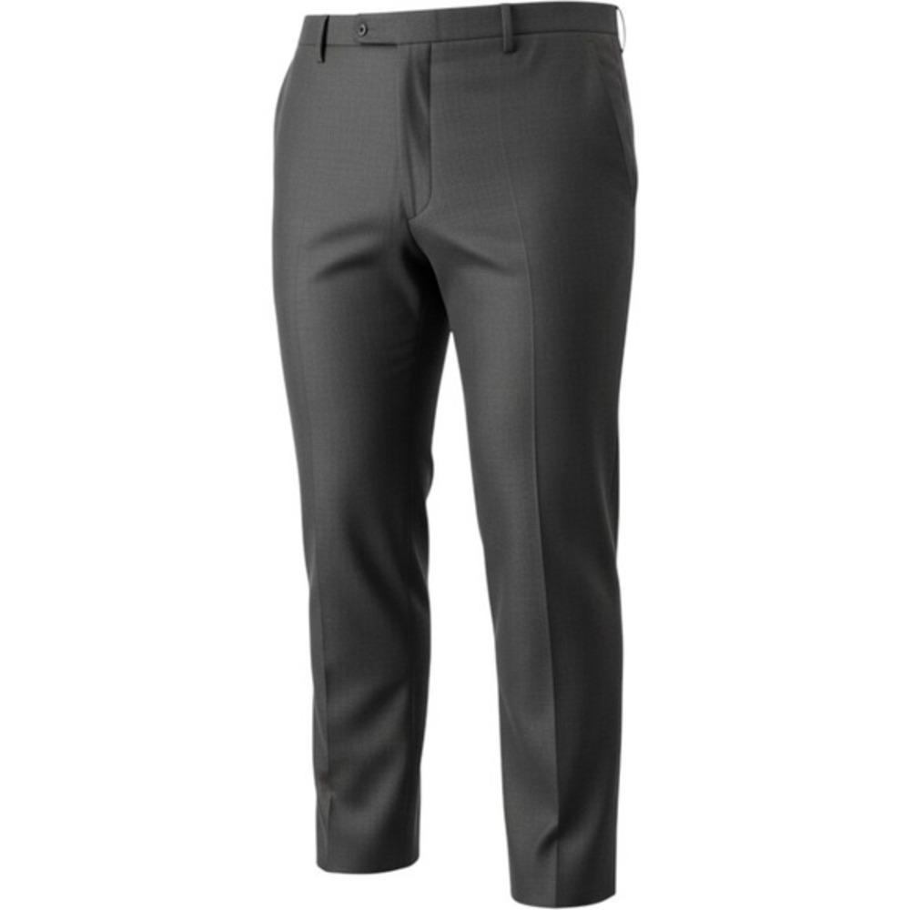 Calvin Klein Mens Charcoal Grey Flat Front Seamed Dress Pants W37 RN36543